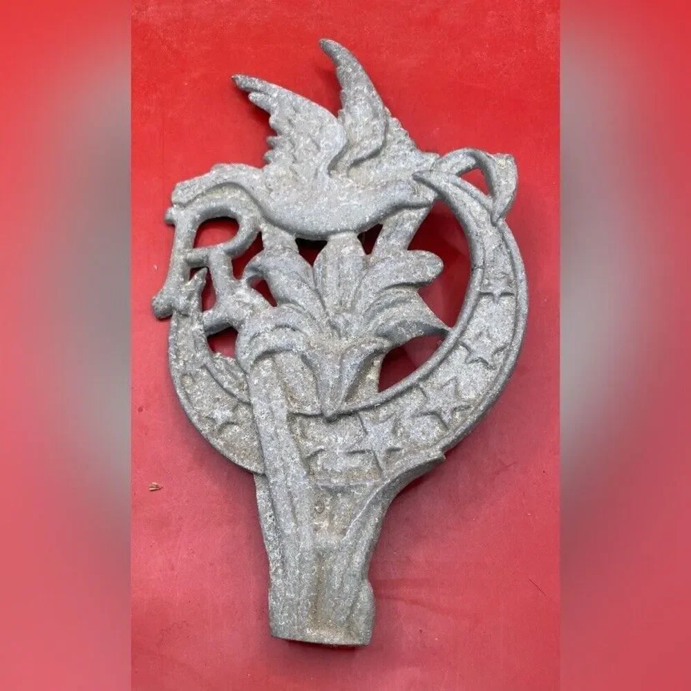Vintage Garden Plaque Bird Flower 10” C.E. Ward Co. 10